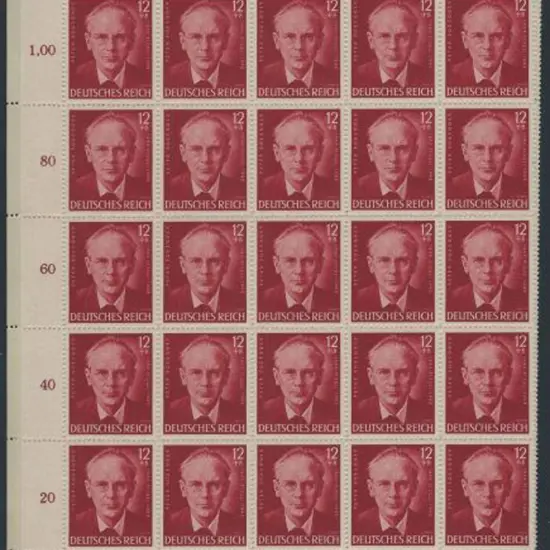 Germany 1943 Rosegger pair in fine MUH full sheets ...