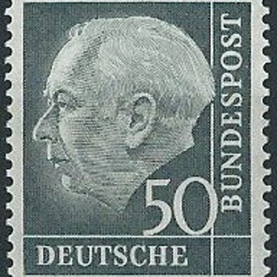 Germany-West 1954/60 50pf slate black Heuss. MUH. ...