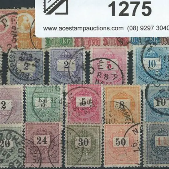 Hungary 1871 2k, 5k litho set of 6 recess & ...