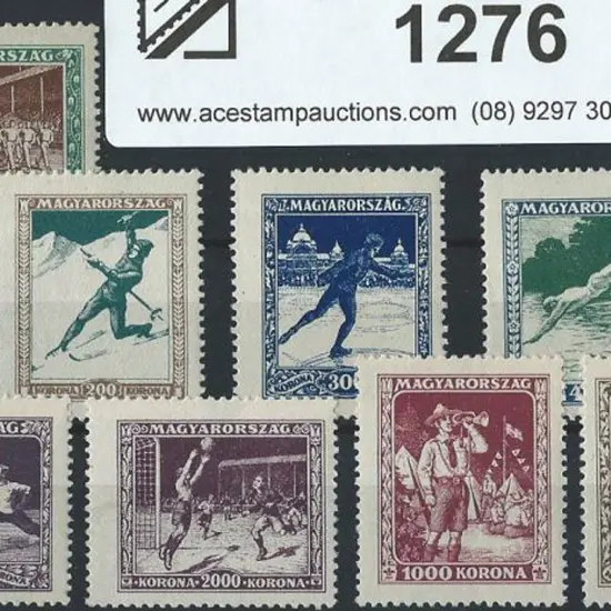 Hungary 1925 Games set of 8. MUH. SG 452/59 Cat. ...