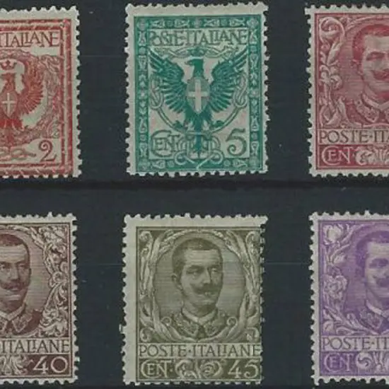 Italy 1901 Laureated Design set to 1L. Fresh MLH. ...