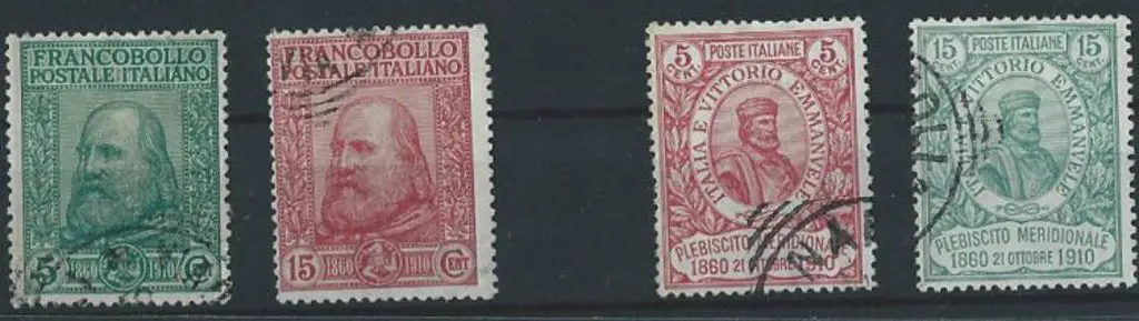 Italy 1910 Plebiscite issues used with Naples & ... Image 1++