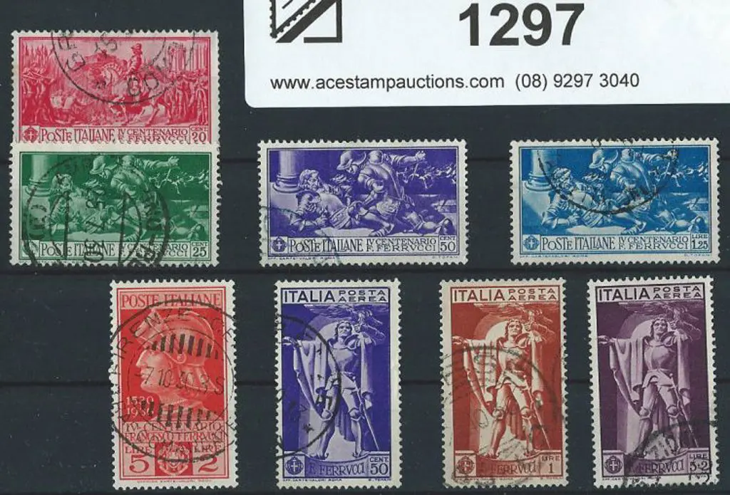 Italy 1930 Ferrucci Death Anniv. Postage & Airs. ... Image 1++