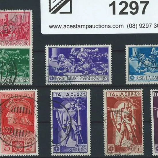 Italy 1930 Ferrucci Death Anniv. Postage & Airs. ...