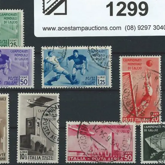 Italy 1934 World Cup Football fine used set of 9. ...