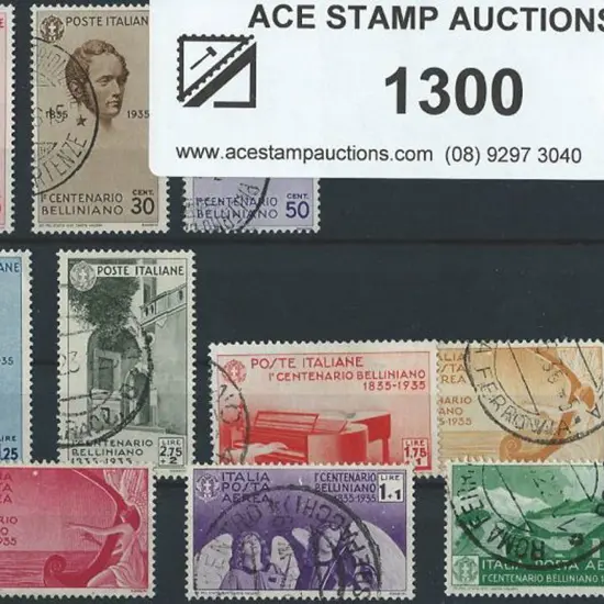 Italy 1935 Bellini set of 11 postally used. SG ...