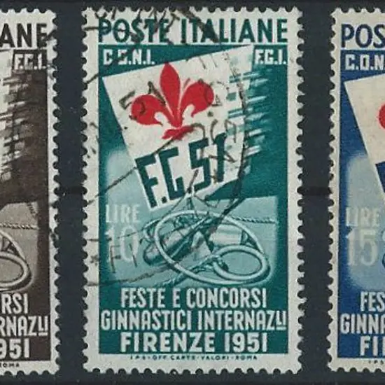 Italy 1951 Gymnastics Festival Florence. F/U set, ...