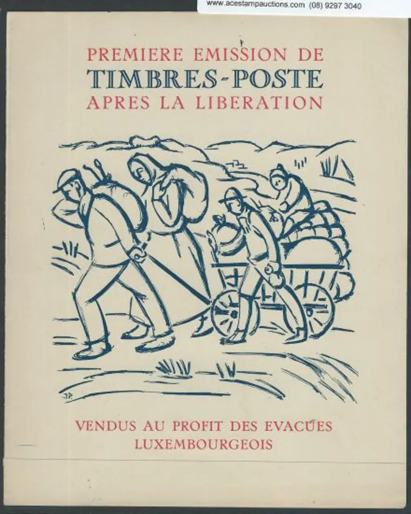 Luxembourg 1944 folder with Post-Liberation ... Image 1++