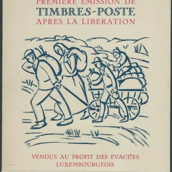 Luxembourg 1944 folder with Post-Liberation ...