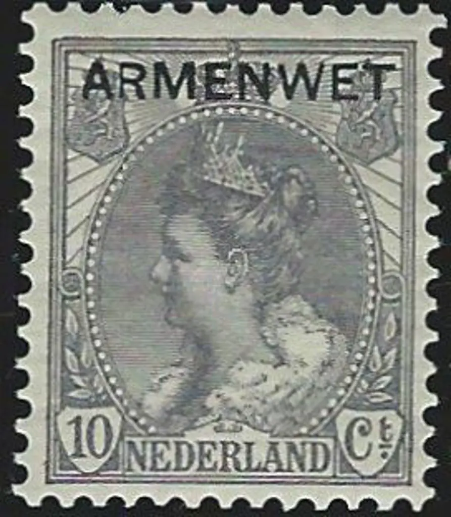 Netherlands 1913 "ARMENWET" ovpts complete incl ... Image 1++
