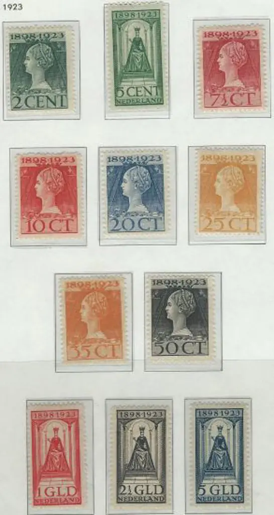 Netherlands 1923 Accession set of 11 to 5g MLH ... Image 1++