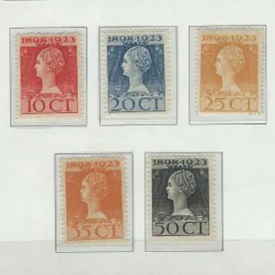 Netherlands 1923 Accession set of 11 to 5g MLH ...