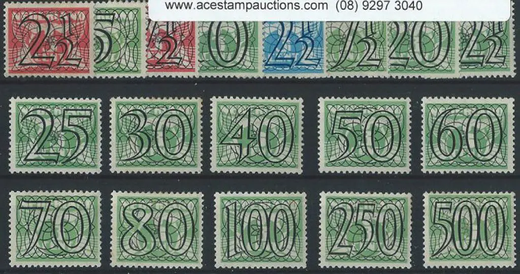 Netherlands 1940 Surcharges complete set of 18. ... Image 1++