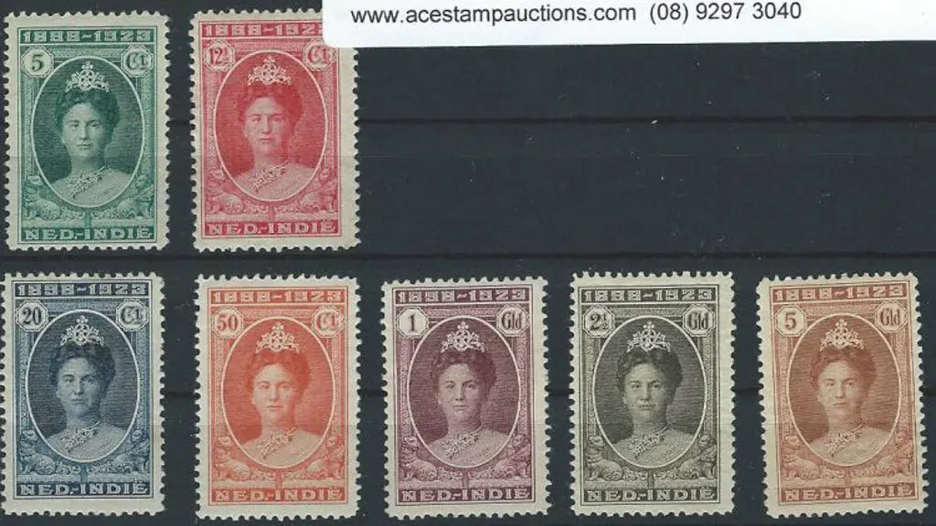 Netherlands Indies 1923 Silver Jubilee set to 5g ... Image 1++