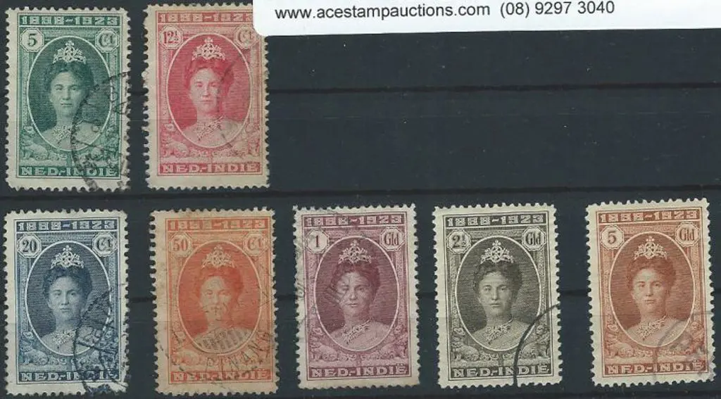 Netherlands Indies 1923 Silver Jubilee set of 7 ... Image 1++