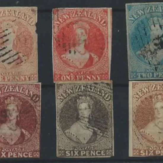 New Zealand 1855-1864 Chalon group comprising ...