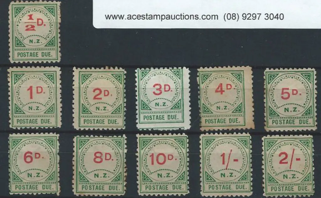 New Zealand 1899 Postage Dues MLH with usual mixed ... Image 1++