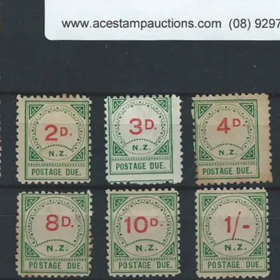 New Zealand 1899 Postage Dues MLH with usual mixed ...