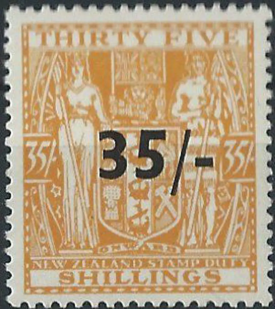 New Zealand 1939 35/- surcharge on 35/- orange ... Image 1++