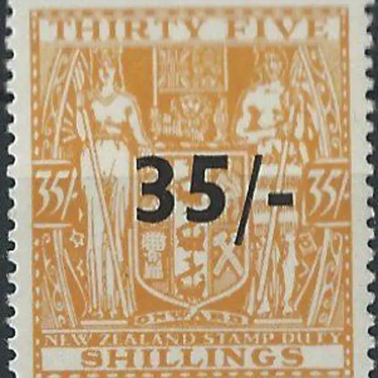 New Zealand 1939 35/- surcharge on 35/- orange ...