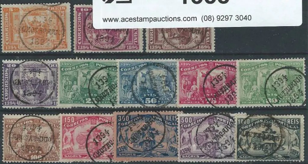 Portugal 1894 Prince Henry set of 13 with commem ... Image 1++