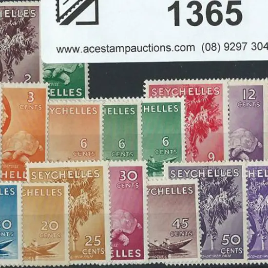 Seychelles 1938/49 part set of 20 to R3.35 (no 1R ...