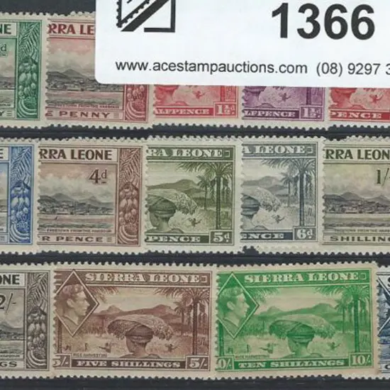 Sierra Leone 1938/44 Pictorials set of 16 to £1. ...