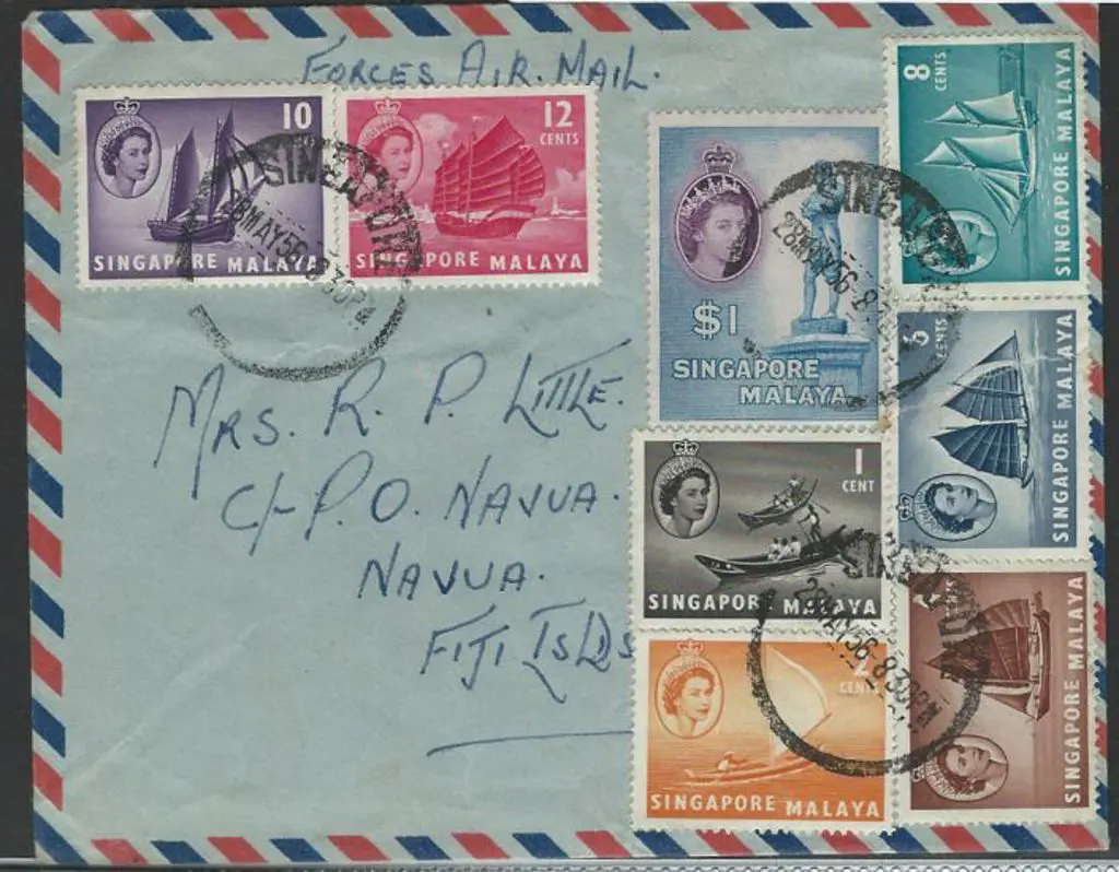 Singapore 1956 (28th May) Forces Air Mail ... Image 1++
