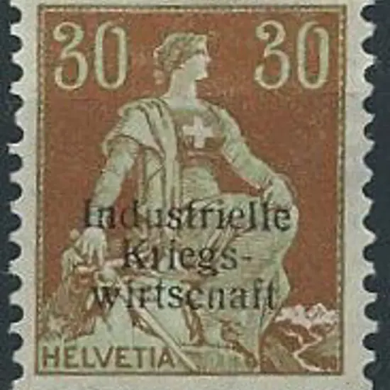 Switzerland 1918 30¢ pale green & yellow brown ...