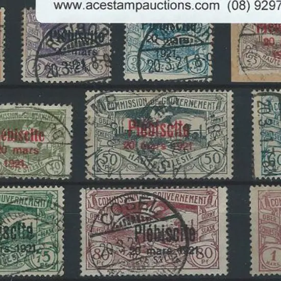 Upper Silesia 1921 Plebiscite ovpts complete set ...