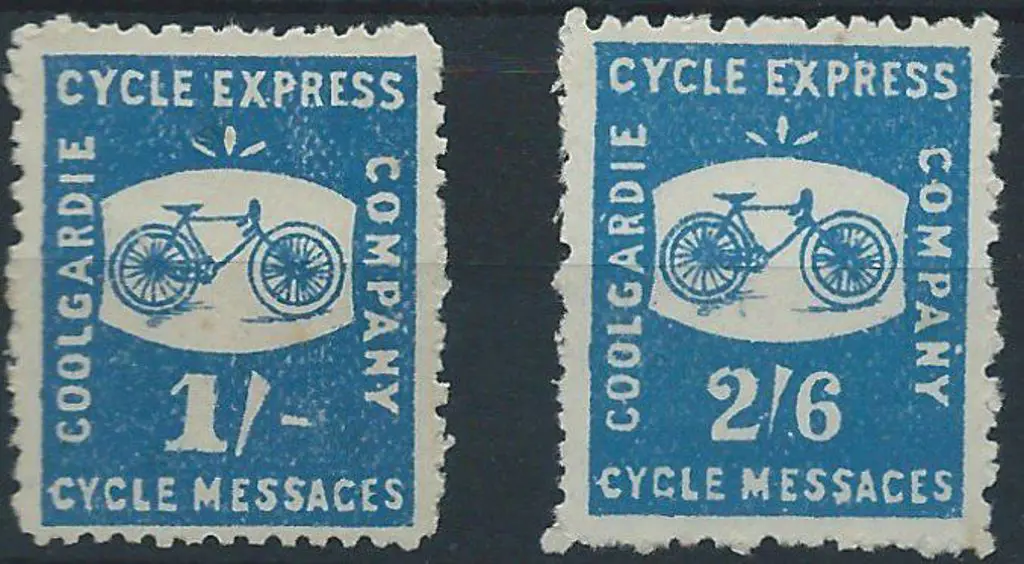 1894 1/- blue & 2/6d blue Coolgardie Cycle ... Image 1++