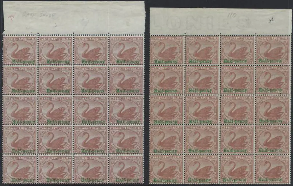 1895 Surcharged in green 'Half-penny' on 3d pale ... Image 1++