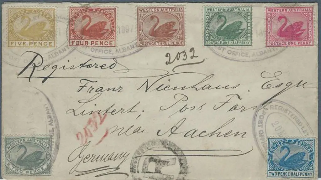 1897 (20thMay) Registered Albany to Germany env ... Image 1++