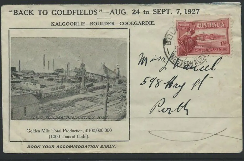 1927 "Back to Goldfields Aug. 24 to Sept. 7 1927" ... Image 1++