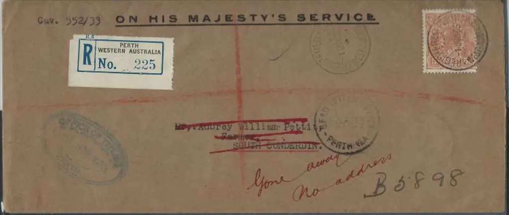 1933 (1st Jun) Office of Titles unclaimed OHMS ... Image 1++