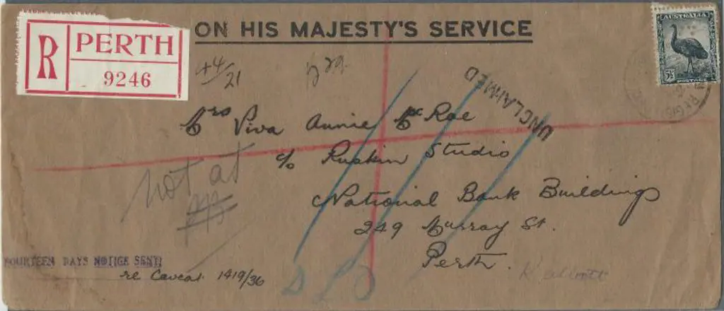 1946 (13th June) Regd OHMS cover returned ... Image 1++