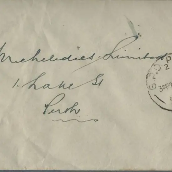 1949 (23rd April) plain cover locally used Perth ...