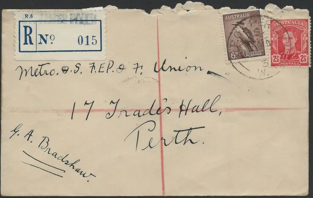 1950 (13th July) Registered cover addressed to ... Image 1++