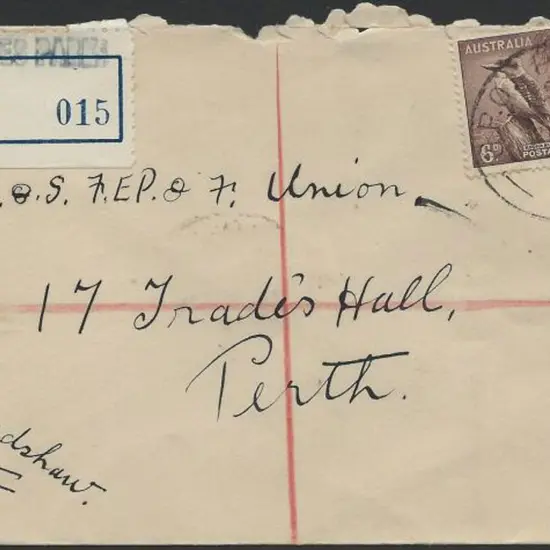 1950 (13th July) Registered cover addressed to ...
