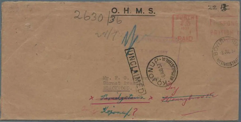 1957 (8th July) Dept. of Lands & Surveys OHMS ... Image 1++