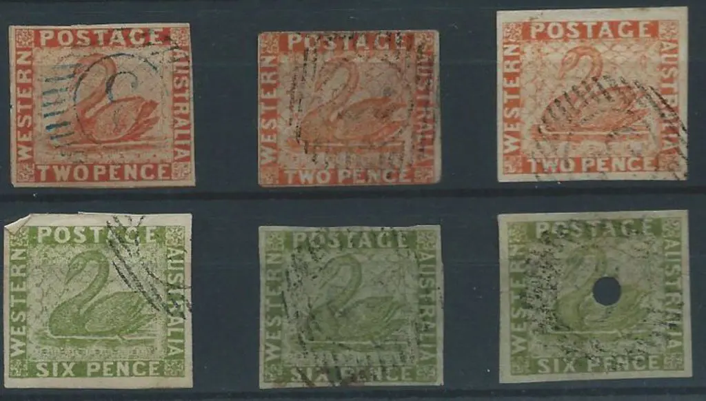 Spiro Fournier 2d vermillion x 3 & 6d green x 3 (1 ... Image 1++