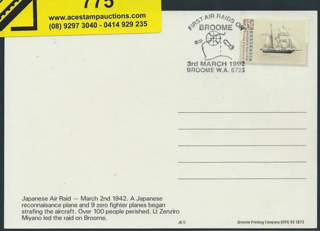 Broome (3rd March 1992) "First Air Raids on Broome ... Image 1++