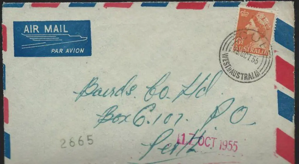 Cue (15th Oct 1955) D27 crisp, clear strike on 6½d ... Image 1++