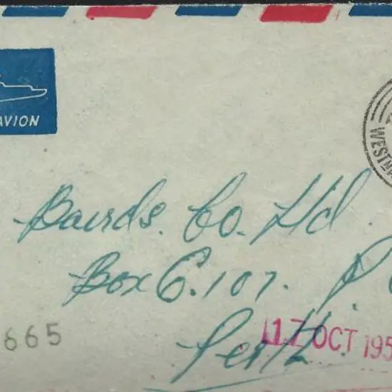 Cue (15th Oct 1955) D27 crisp, clear strike on 6½d ...