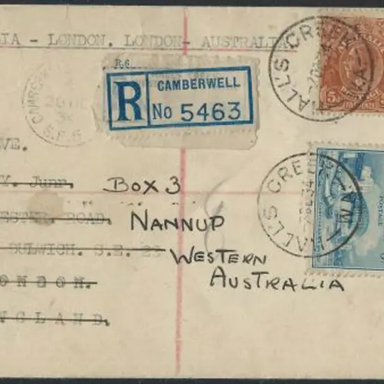 Nannup ORS Post Master oval rubber stamp in green ...