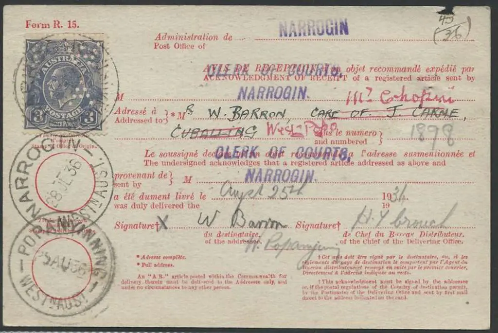 Popanyinning B29 cds dated 29 AU 36 on ADR card ... Image 1++