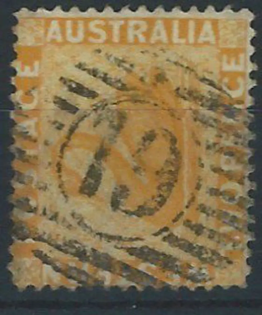 Preston 12 bar 19 obliterator on 2d yellow swan. Image 1++