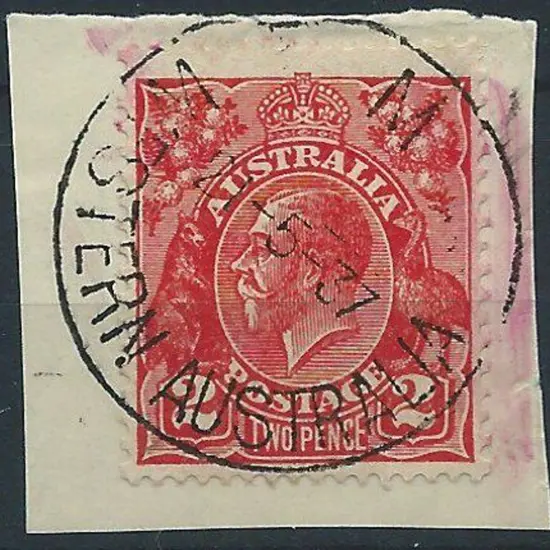 Relief "M" A31 complete strike on 2d red KGV on ...