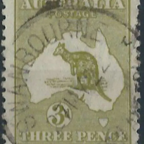 Swanbourne A27 on 3d olive kangaroo, 3rd wmk, ...