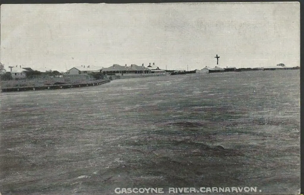 "Gascoyne River, Carnarvon". Anonymous in b&w. ... Image 1++